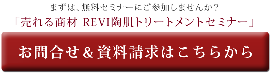 まずは無料セミナーにご参加しませんか？売れる商材REVI陶肌トリートメントセミナーの申し込みはこちらから